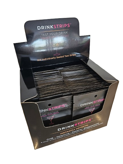 DRINKSTRIPS - 1 TABLETOP DISPLAY CARTON (100 POUCHES OF 1 TEST STRIP PER POUCH)