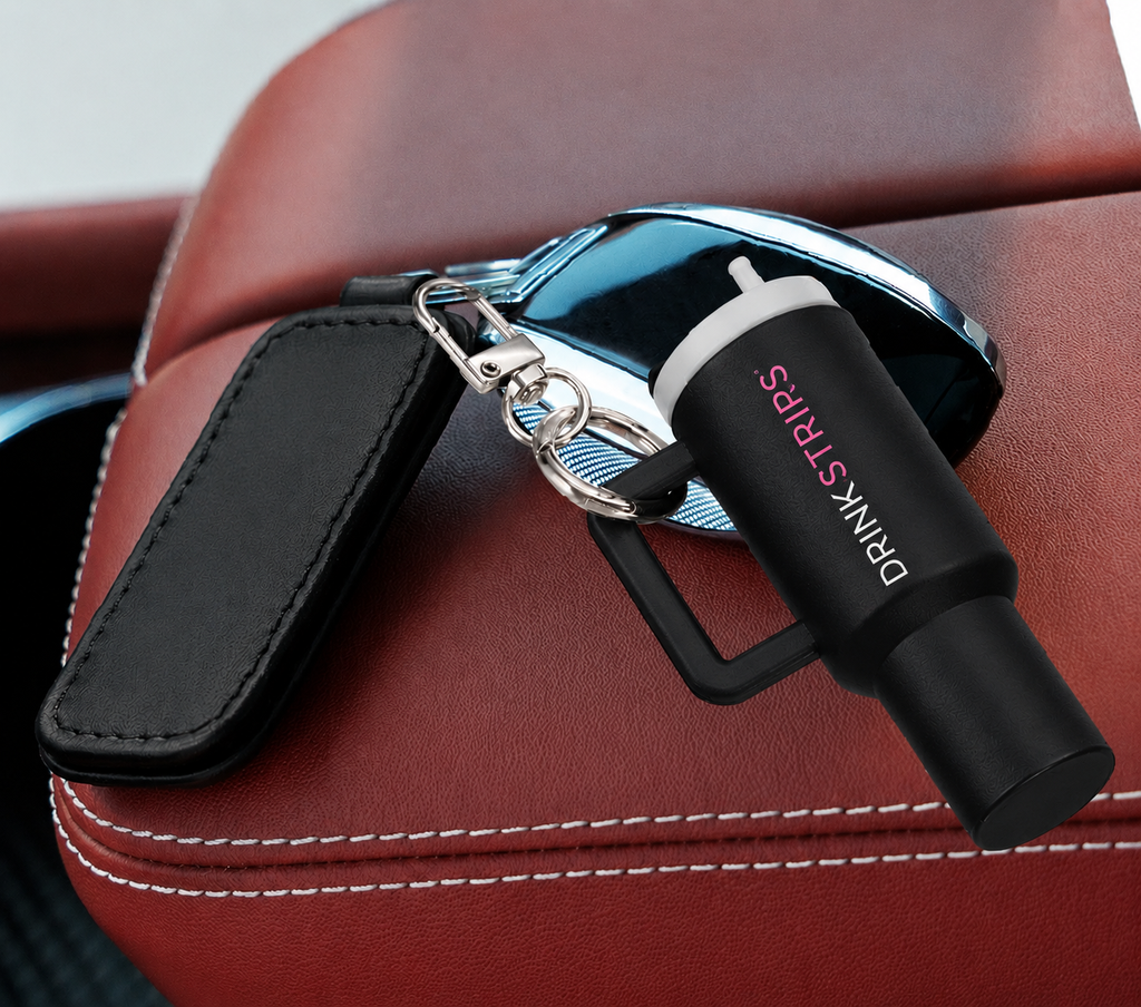 DRINKSTRIPS Mini Keychain Container - BLACK (Container Only)