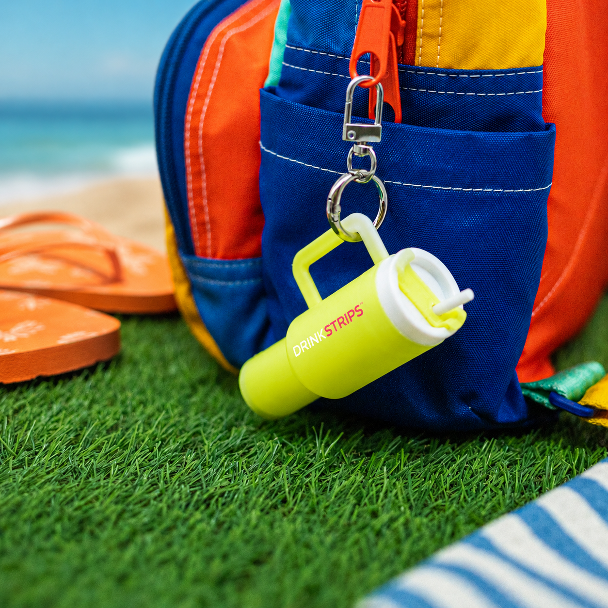 DRINKSTRIPS Mini Keychain Container - SUMMER GLOW COLLECTION (Container Only)
