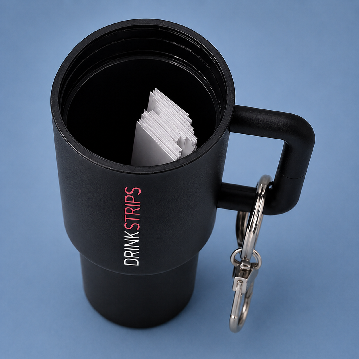 DRINKSTRIPS NIGHT OUT BUNDLE - Mini Keychain Container + 1 POUCH (5 DRINK SPIKE TEST STRIPS)
