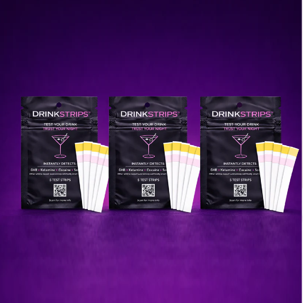 DRINKSTRIPS - 3 POUCH BUNDLE (15 TEST STRIPS TOTAL)